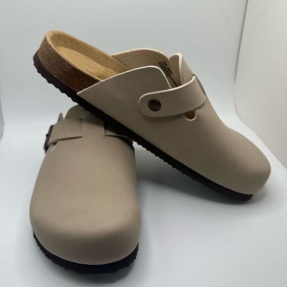 CUSHIONAIRE Women's Cork Footbed Clog with Faux Fur Lining 11 SAND NEW - Picture 6 of 7